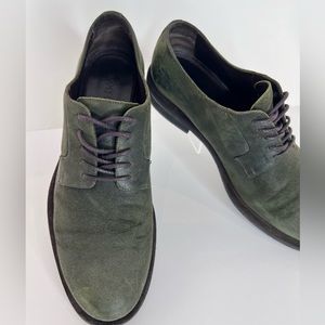 Jimmy Choo Suede Dark Green Lace Up